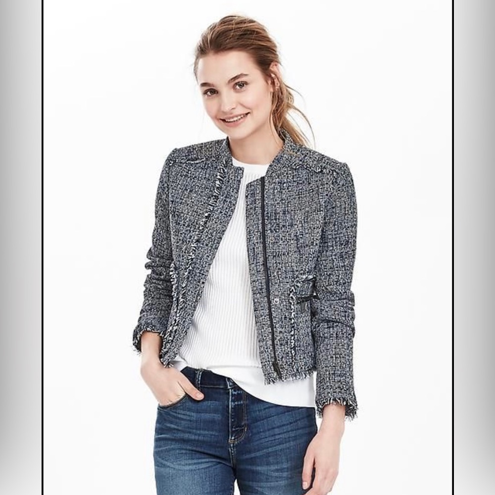 Banana Republic Moto Tweed Jacket